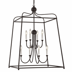 Crystorama Sylvan 8 Light Chandelier - Dark Bronze - 2248-DB_NOSHADE