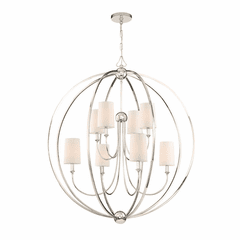 Crystorama Sylvan 8 Light Chandelier - Polished Nickel - 2246-PN