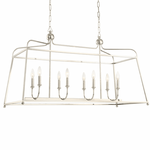 Crystorama Sylvan 8 Light Chandelier - Polished Nickel - 2249-PN_NOSHADE