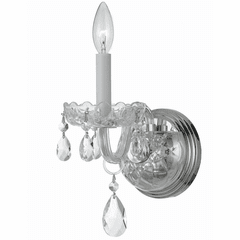 Crystorama Traditional Crystal 1 Light Clear Crystal Chrome Sconce I - 1031-CH-CL-MWP