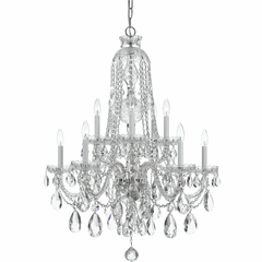 Crystorama Traditional Crystal 10 Light Clear Crystal Chrome Chandelier I - 1110-CH-CL-MWP Crystorama Traditional Crystal 10 Light Clear Crystal Chrome Chandelier I - 1110-CH-CL-MWP