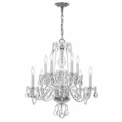 Crystorama Traditional Crystal 10 Light Clear Crystal Chrome Chandelier V - 5080-CH-CL-MWP