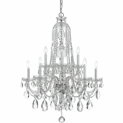 Crystorama Traditional Crystal 10 Light Spectra Crystal Chrome Chandelier I - 1110-CH-CL-SAQ