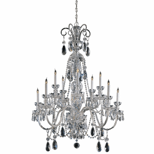 Crystorama Traditional Crystal 10-LT Chandelier - Polished Chrome - 5020-CH-CL-MWP