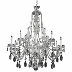 Crystorama Traditional Crystal 12-LT Chandelier - Polished Chrome - 1114-CH-CL-MWP