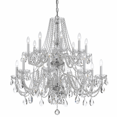 Crystorama Traditional Crystal 16 Light Chrome Chandelier - 1139-CH-CL-MWP Crystorama Traditional Crystal 16 Light Chrome Chandelier - 1139-CH-CL-MWP