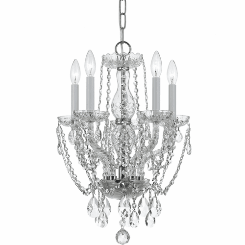 Crystorama Traditional Crystal 5 Light Spectra Crystal Mini Chandelier - 1129-CH-CL-SAQ