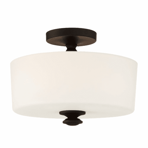 Crystorama Travis 2 Light Ceiling Mount - Black Forged - TRA-A3302-BF