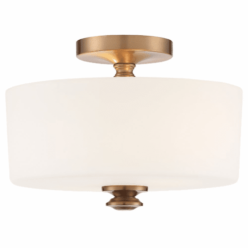 Crystorama Travis 2 Light Ceiling Mount - Vibrant Gold - TRA-A3302-VG