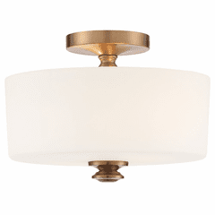 Crystorama Travis 2 Light Ceiling Mount - Vibrant Gold - TRA-A3302-VG