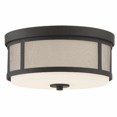 Crystorama Trevor 2 Light Ceiling Mount - Black Forged - TRV-A3802-BF