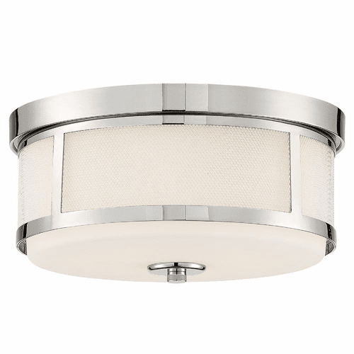 Crystorama Trevor 2 Light Ceiling Mount - Polished Nickel - TRV-A3802-PN