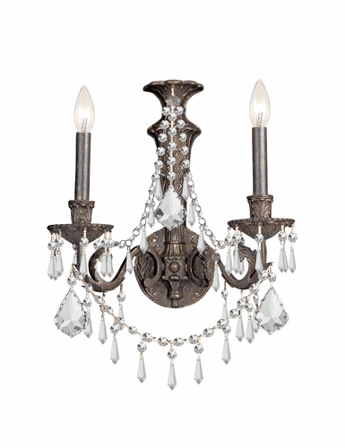 Crystorama Vanderbilt 2 Light Bronze Sconce - 5162-EB-CL-MWP