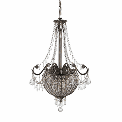 Crystorama Vanderbilt 6 Light Clear Crystal Bronze Pendant - 5164-EB-CL-MWP