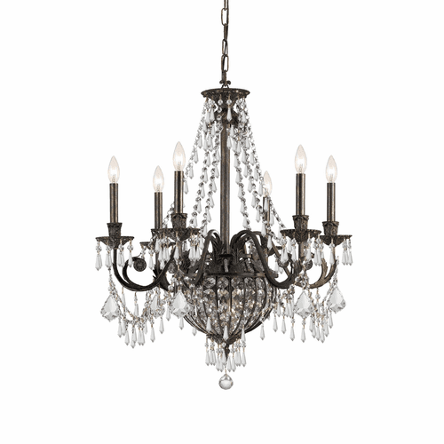 Crystorama Vanderbilt 9 Light Bronze Chandelier - 5166-EB-CL-MWP