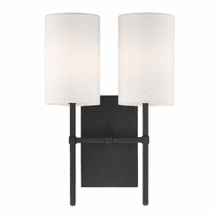 Crystorama Veronica 2 Light Wall Mount - Black Forged - VER-242-BF