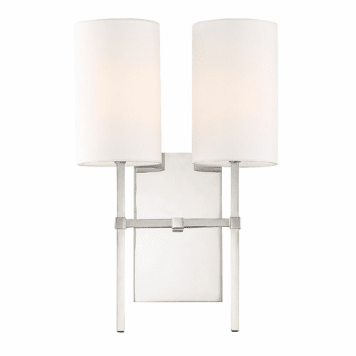 Crystorama Veronica 2 Light Wall Mount - Polished Nickel - VER-242-PN
