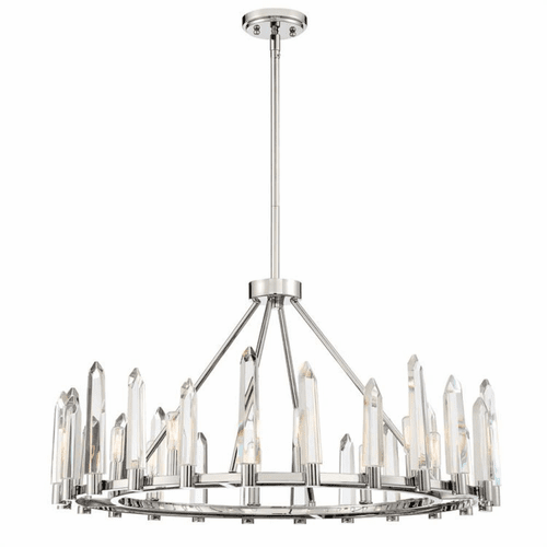 Crystorama Watson 8 Light Chandelier - Polished Nickel - WAT-B2008-PN