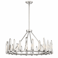 Crystorama Watson 8 Light Chandelier - Polished Nickel - WAT-B2008-PN