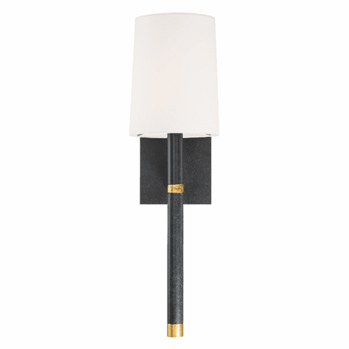 Crystorama Weston 1 Light Wall Mount - Black/Antique Gold - WES-9901-BK-GA