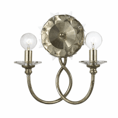 Crystorama Willow 2 Light Wall Mount - Antique Silver - 442-SA