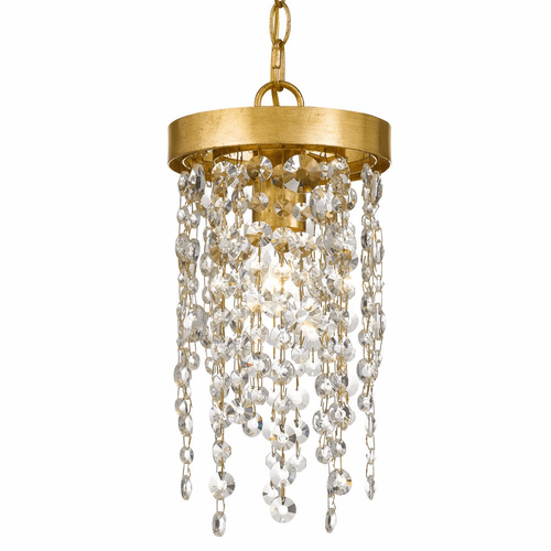 Crystorama Winham 1 Light Pendant - Antique Gold - WIN-610-GA-CL-MWP