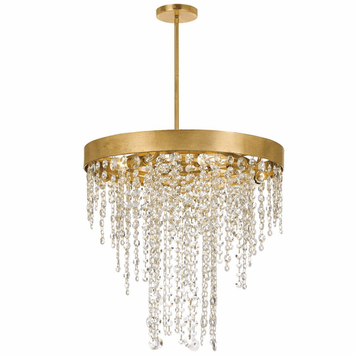 Crystorama Winham 5 Light Chandelier - Antique Gold - WIN-615-GA-CL-MWP