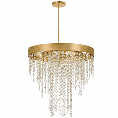Crystorama Winham 5 Light Chandelier - Antique Gold - WIN-615-GA-CL-MWP