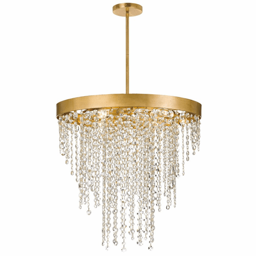 Crystorama Winham 6 Light Chandelier - Antique Gold - WIN-616-GA-CL-MWP