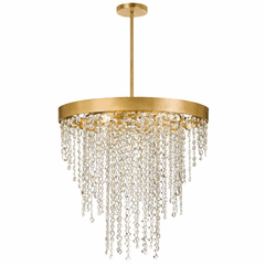 Crystorama Winham 6 Light Chandelier - Antique Gold - WIN-616-GA-CL-MWP