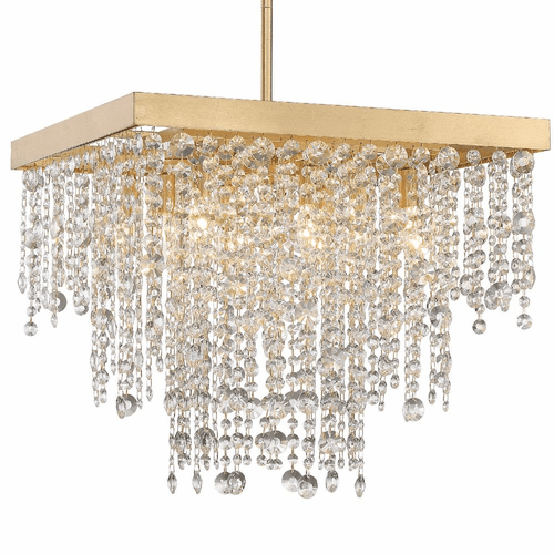 Crystorama Winham 8 Light Chandelier - Antique Gold - WIN-618-GA-CL-MWP