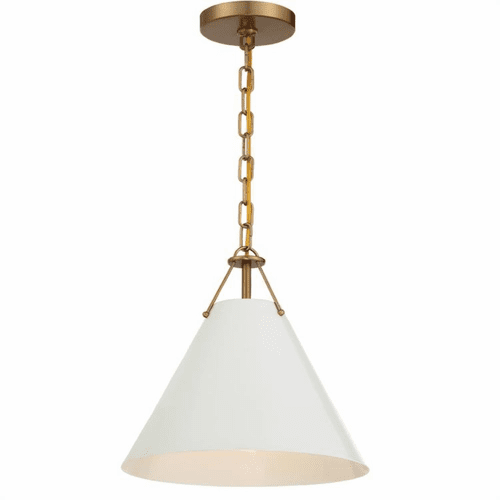 Crystorama Xavier 1 Light Pendant - Vibrant Gold - XAV-B8301-VG