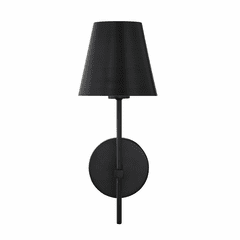 Crystorama Xavier 1 Light Wall Sconce - Matte Black - XAV-B8321-MK