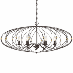 Crystorama Zucca 6-LT Chandelier - English Bronze/Antique Gold - ZUC-A9036-EB-GA