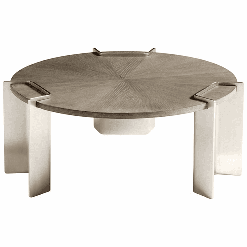 Cyan Arca Coffee Table - Weathered Oak and Stainless Steel - 10226