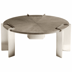 Cyan Arca Coffee Table - Weathered Oak and Stainless Steel - 10226