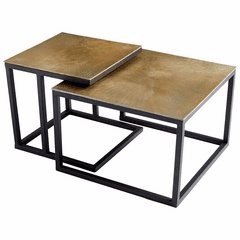 Cyan Arca Nesting Tables - Black and Brass - 09712