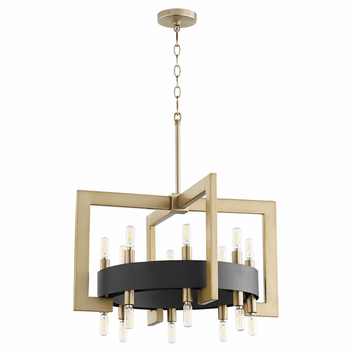Cyan Archibald 16-Light Chandelier - Noir/Aged Brass - 11268