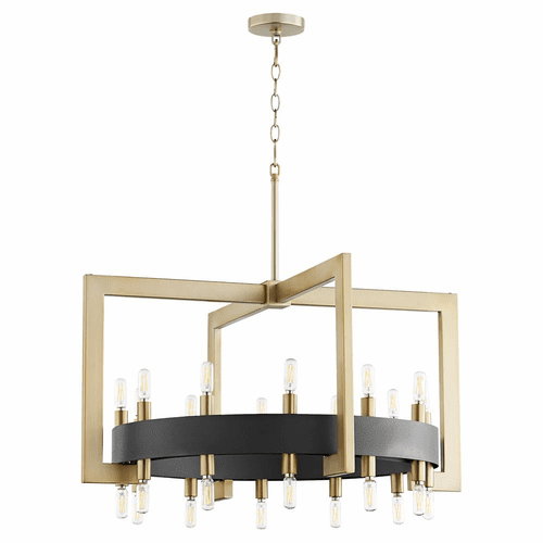 Cyan Archibald 24-Light Chandelier - Noir/Aged Brass - 11269