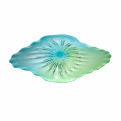Cyan Art Glass Plate - Turquoise - 04517 Cyan Art Glass Plate - Turquoise - 04517