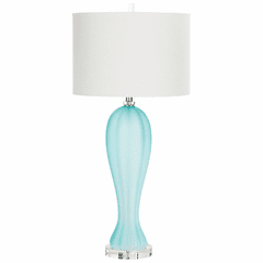 Cyan Aubrey Lamp w/LED Bulb - Green - 09140-1