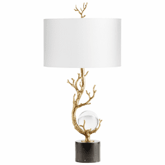 Cyan Autumnus Table Lamp w/LED - Gold Leaf - 10982-1