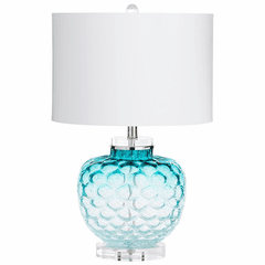 Cyan Ballard Lamp w/LED Bulb - Teal - 09283-1