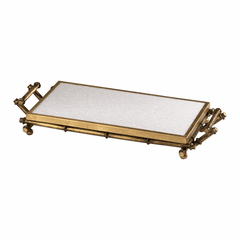 Cyan Bamboo Serving Tray - Gold - 03079