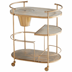 Cyan Barcraft Bar Cart - Antique Brass - 10687