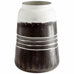 Cyan Borneo Vase - Black and White - 10854