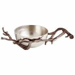 Cyan Bough Bowl - Nickel and Bronze - 09823