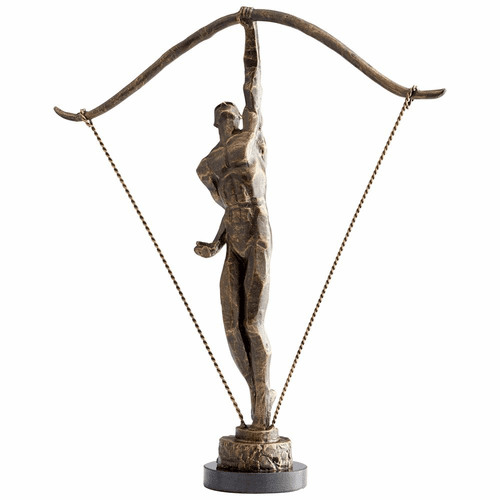 Cyan Bowman Sculpture - NATURAL IRON - 10429