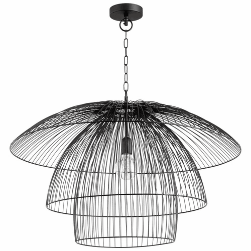 Cyan Canopy Pendant - Matte Black - 10796