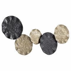 Cyan Conch Wall Art - Antique Brass And Black - 11270